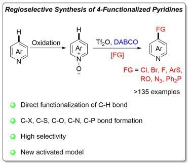 Regioselective Synthesis of 4-Functionalized Pyridines