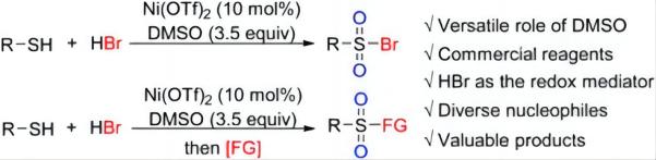 An Efficient and Mild Oxidative Approach from Thiols to Sulfonyl Derivatives with DMSO/HBr