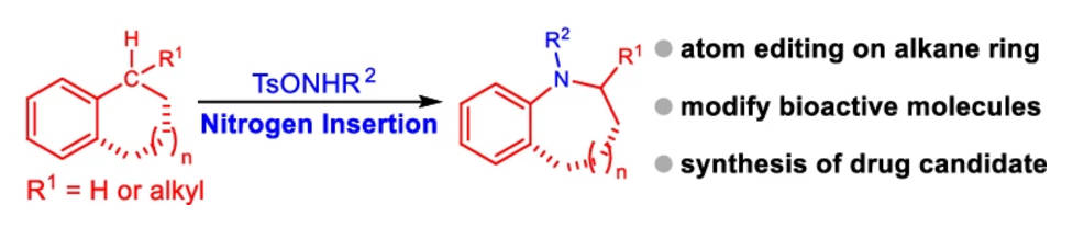 Selective nitrogen insertion into aryl alkanes